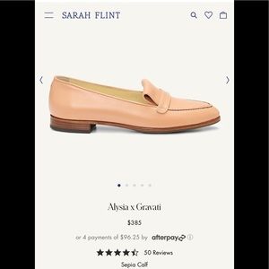 Sarah Flint Alysia sepia loafer size 38.5 (8-8.5)